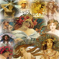 Mucha - collage by Eva Haunerov